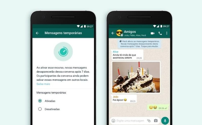 WhatsApp lança mensagens temporárias que desaparecem em 7 dias