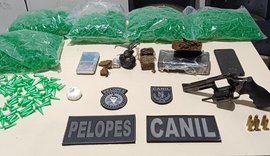PM apreende 27 armas e 33 quilos de drogas durante a semana