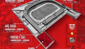 CRB inicia venda de ingressos para partida em Maceió contra o Santos