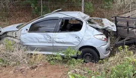 Animal transportado em carro com reboque morre na AL-220 em Piranhas após acidente