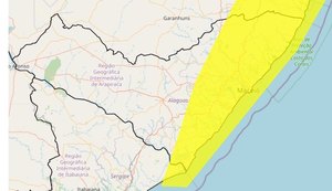 Alerta amarelo do Inmet tem 50 municípios de Alagoas com perigo potencial de chuvas