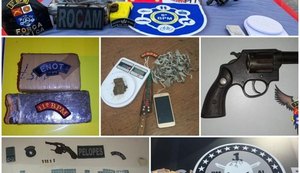 Equipes distintas da Polícia Militar registram prisões e apreendem armas e drogas