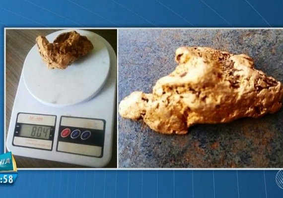Caçador acha pepita de ouro de R$ 112 mil em buraco de tatu