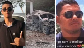 Dois jovens morrem após colisão de carro contra muro