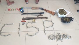 Operação conjunta apreende armas e drogas em Murici