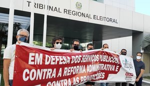 Sindjus-AL realiza ato em defesa dos serviços públicos e contra a reforma administrativa