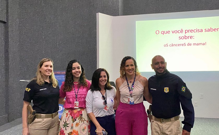 PRF realiza evento alusivo ao Outubro Rosa, em Alagoas
