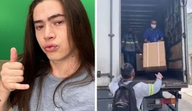 Whindersson Nunes mostra respiradores chegando a Manaus e diz: 'ninguém acima do povo'