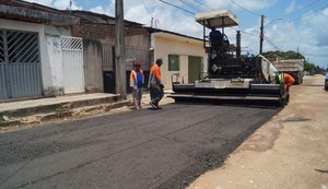 Prefeitura avança com pavimentação na parte alta da cidade