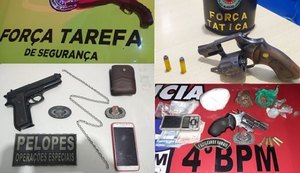 BPE, 4º BPM e Força Tarefa realizam apreensões em Maceió e Arapiraca
