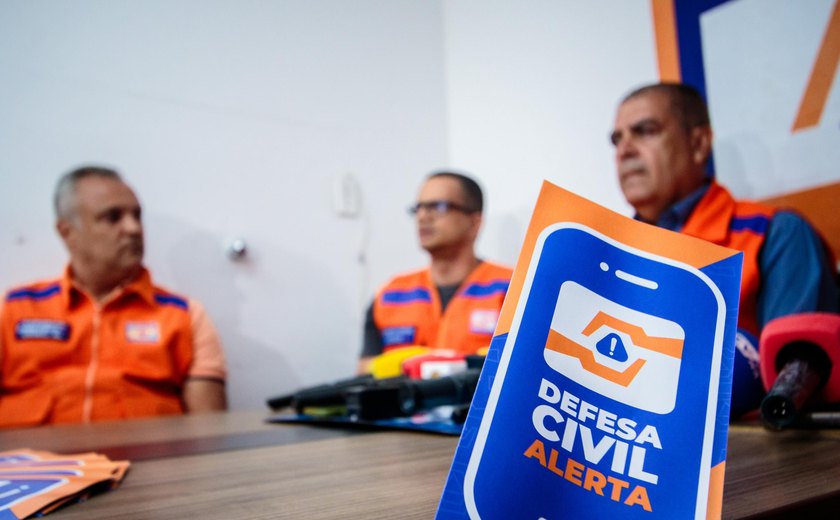 Defesa Civil Alerta fará teste em Maceió e mais 3 municípios, neste sábado (14)