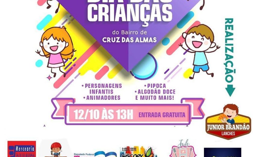 12 de outubro: comemoração com atrações gratuitas para crianças em vulnerabilidade social