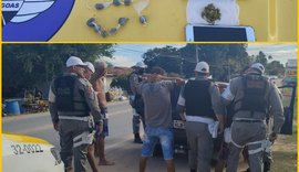 BPRv prende dois jovens e apreende dois adolescentes por tráfico de drogas