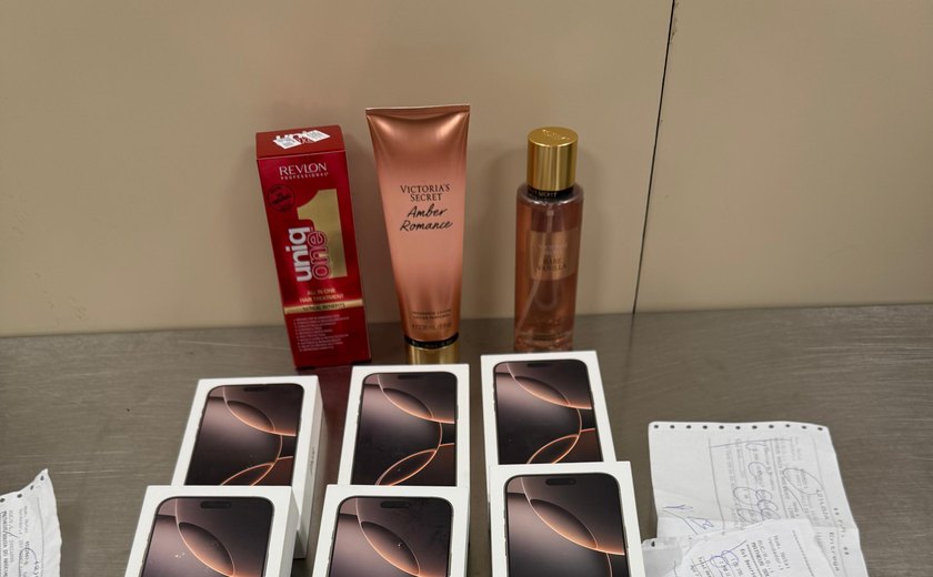 PF prende em flagrante passageiro com aparelhos celulares no valor de R$ R$ 65 mil
