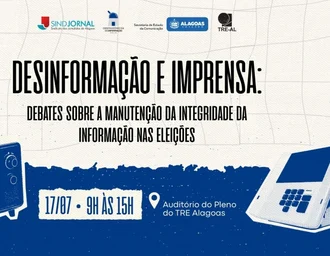 Evento para jornalistas e área jurídica abordará a desinformação no período eleitoral