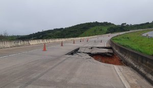 Quatro trechos de rodovias federais são interditados após fortes chuvas em Alagoas