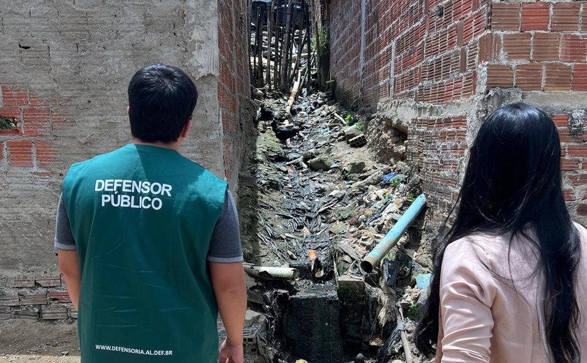 Defensoria Pública realiza vistoria e constata falta de saneamento básico em Branquinha