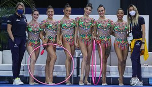 Seleção brasileira de Ginástica Rítmica de Conjunto faz apresentação no Colégio Marista de Maceió