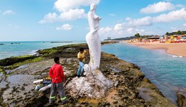 Estátua da Sereia, em Riacho Doce, recebe revitalização