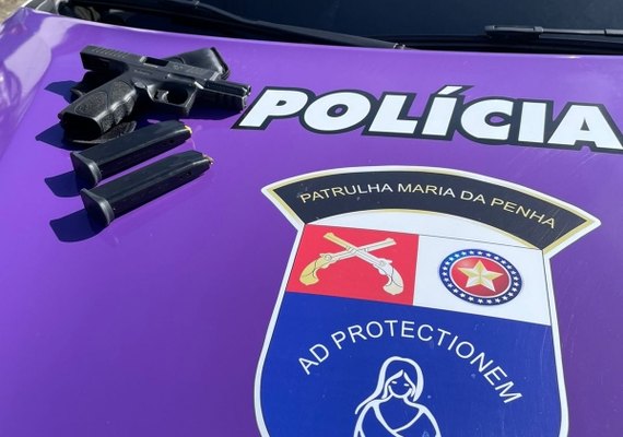 Patrulha Maria da Penha apreende arma com suspeito de descumprir medida protetiva