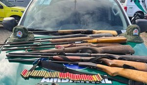 Batalhão Ambiental apreende nove armas e resgata aves silvestres em São José da Laje