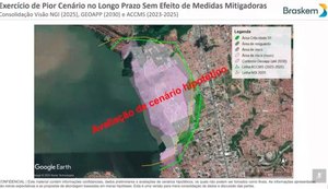 Braskem apresenta novos mapas e Defensoria Pública questiona divisão de risco das áreas