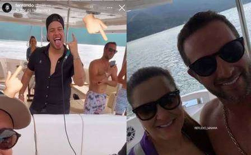 Casal ioiô, Maiara e Fernando estão juntos em praia de SC após separação polêmica