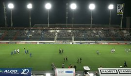 Chuva apaga tinta de marcação do campo e jogo entre CSA e Aparecidense é adiado para terça (20) às 20 horas