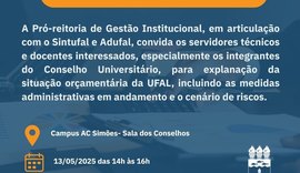 Painel Orçamentário vai esclarecer situação da Ufal para a comunidade