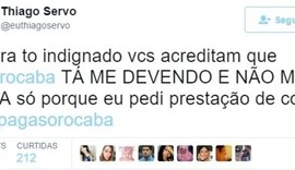 Thiago Servo acusa Sorocaba de calote de R$ 30 mil