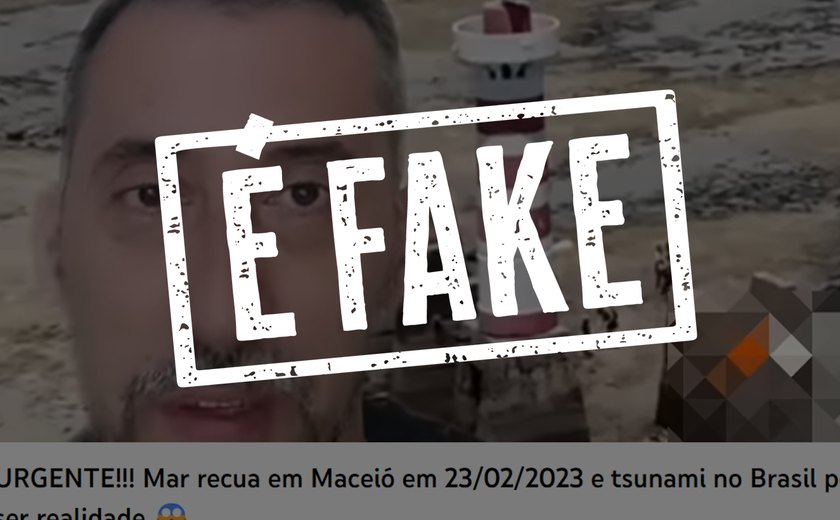 É falso que maré baixa em Maceió seja sinal de tsunami