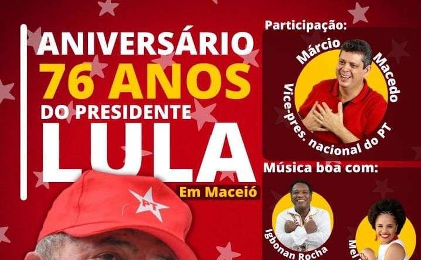 PT realiza Ato de Filiação em comemoração ao aniversário de Lula