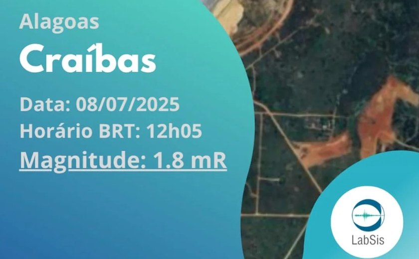 LabSis detecta explosão de magnitude 1.8 em Craíbas