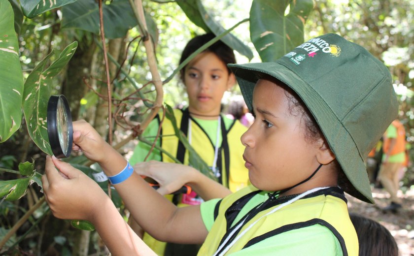 Integrantes do Botânico Mirim participam de coleta de material no Cetas