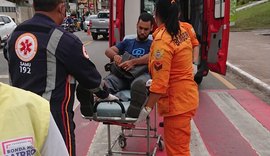 Motociclista é socorrido pelo Ronda no Bairro após acidente de trânsito na Pajuçara