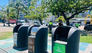 Vândalos danificam lixeiras subterrâneas da orla da Pajuçara