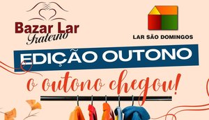 Bazar Lar Fraterno movimenta economia circular neste domingo (8)