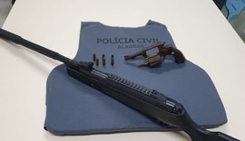 PC apreende armas e prende homem na cidade de Maravilha