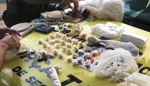 Radiopatrulha do 10º BPM apreende crack, maconha e cocaína em Palmeira dos Índios