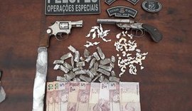 Polícia Militar detém dupla com drogas e armas de fogo em Arapiraca