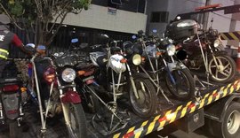 Fiscalização da SMTT remove 23 motocicletas no bairro da Jatiúca