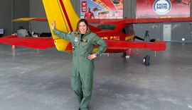 Mulher no ar: equipe da TV Cidadã Alagoas faz voo com pilota alagoana