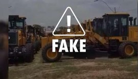É falso que Estado tenha adesivado motoniveladoras adquiridas com recursos federais