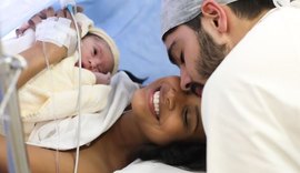 Aline Dias dá à luz seu 1º filho, Bernardo: 'Ele chegou'