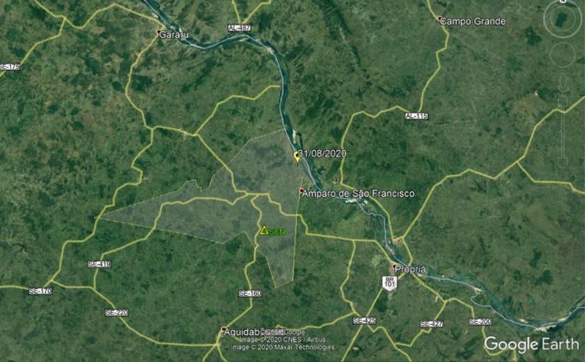 Tremor de terra de magnitude 2.7 é sentido em Sergipe e em São Brás, interior de Alagoas