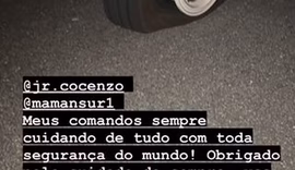 Pneu de jatinho particular da dupla Matheus e Kauan estoura após pouso