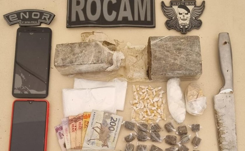 Duas mulheres são presas em flagrante por tráfico de drogas em Arapiraca