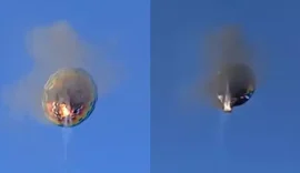 Balão pega fogo, cai e mata 8 pessoas em Praia Grande