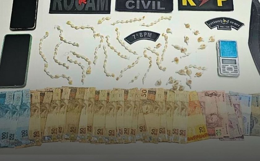 Homem é preso com drogas e dinheiro em ação conjunta em Santana do Ipanema