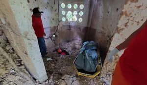 Corpo com cabeça decapitada é encontrado dentro de estrutura de alvenaria em área de mata